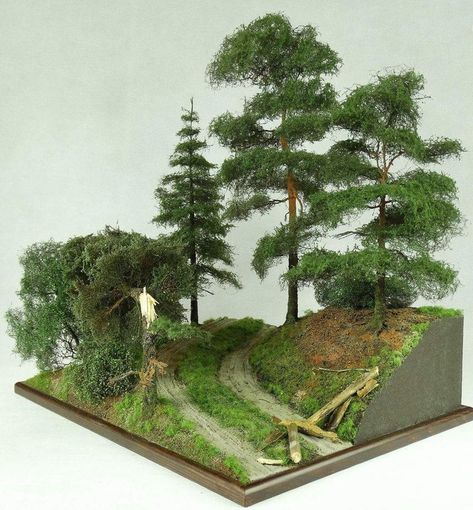 Cave Basement, Garden Decor Diy, Landscape Model, Model Tree, Model Train Scenery, Funky Decor, Vintage Garden Decor, Garden Deco, Miniature Trees