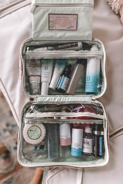 Cosmetics Travel Bag, Travel Toiletry Bag For Women, Bathroom Bag Travel, Tsa Compliant Toiletry Bag, Travel Toiletry Bag Aesthetic, Toiletry Travel Bag Organization, Aesthetic Toiletry Bag, Aesthetic Toiletries, Toiletries Aesthetic