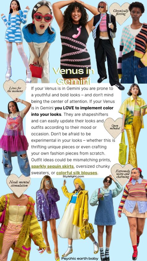 Style for Venus in Gemini🫧🌈☁️ #outfitinspo #stylemoodboard #venusingemini #astrology #styleinspo Venus In Gemini, Teen Advice, Gemini Life, Gemini Rising, Venus Fashion, Star Girl, Aesthetic Outfits, Outfits Aesthetic, Fitness Inspo