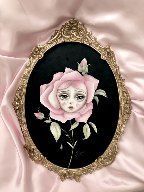 Bubble Gum Witch Aesthetic, Pastel Goth Painting, Creepy Pastel Aesthetic, Pastel Horror Aethstetic, Pastel Pink Goth Aesthetic, Low Brow Art Pop Surrealism, Soft Gothic Aesthetic, Pink Aesthetic Fairycore, Pink Gothic Aesthetic