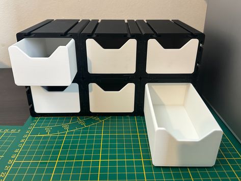 3d Printed Organizer, Slide Box, Drawer Handle, Drawer Organizer, Drawer Box, Organizing Bins, Tool Organization, Drawer Handles, 3d Print