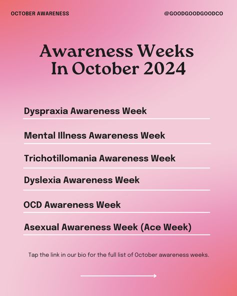 Every month, hundreds of national and international celebrations are dedicated to raising awareness and support for meaningful causes.⁠ ⁠ Keeping track of the next relevant awareness event can be challenging.⁠ We’re here to help!⁠ ⁠ 👉🏼 Tap the link in our bio to read our extensive list of causes, events, and additional opportunities to learn more about each topic.⁠ ⁠ #October #OptimismYourFeed #AwarenessDay Every Month, To Read, To Learn, Tap, The Next, Track, Reading, Instagram