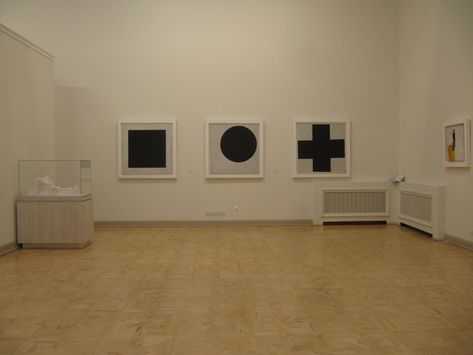 SPB The State Russian Museum - Kazimir Malevich - Black Square Black Circle Black Cross on white wall | Flickr - Photo Sharing! Russian Constructivism, Kazimir Malevich, Geometric Abstract Art, Geometric Abstraction, Black Circle, Art Experience, Black Cross, Shape And Form, Geometric Abstract