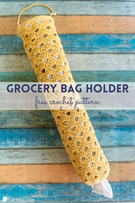 No more closets filled with haphazardly stuffed grocery bags! Embrace this chic crochet pattern to create a functional bag holder. With features like a steel ring top and a hair elastic bottom, bag storage has never looked so good. Start your eco-friendly crochet journey now. Bag Holder Crochet Pattern, Plastic Bag Holder Crochet, Bag Holder Crochet, Crochet Storage Bag, Crochet Grocery Bag, One Is Fun, Bag Holder Pattern, Yarn Projects Crochet, Plastic Bag Crochet