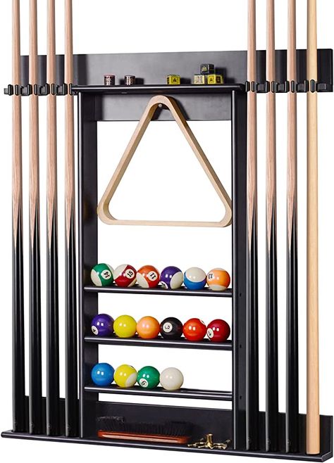 Pool Stick Holder, Cue Stick Holder, Pool Cue Holder, Pool Cue Rack, Pool Table Accessories, Pool Table Room, Scratched Wood, Pool Sticks, Cue Rack