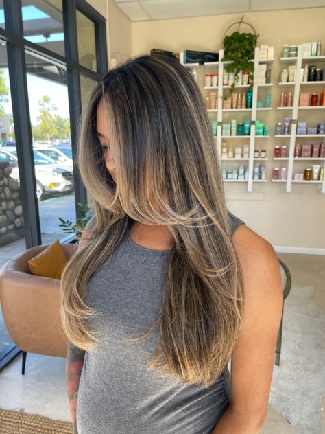 #balayage #ombre #balayageombre #hotd #sandiegosalon #blondehair #hairspiration #olaplex #babylights #modernsalon #potd #modernbalayage #sandiegostylists #sandiegobusiness #behindthechair #hairpainters #instahair #thehaircolour #salondelsur #makeup #instalike #brazilianbondbuilder #hudabeauty #downtownsd #schwarzkopf #hairoftheday #allaboutthehair #hotonbeauty #hairtransformation #hairinspo Ash Dark Blonde Hair, Latina Balayage Hair, Dark Ash Blonde Balayage, Asian Blonde Balayage, Money Highlights, Balayage Blowout, Balayage With Money Piece, Full Head Balayage, Ash Blonde Hair With Highlights