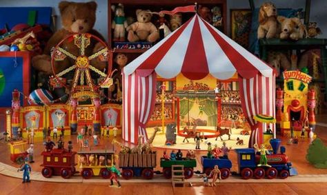 The photograph 'At the Circus,' from artist and author Walter Wick's 2011 book 'Can You See What I See? Toyland Express,' will be among the works on display at Bruce Museum's newest exhibition, 'Walter Wick: Games, Gizmos and Toys in the Attic,' which opens Saturday, Jan. 28. It runs through April 22. © Walter Wick Studio Can You See What I See Books, Ispy Core, Walter Wick, Vintage Playroom, I Spy Books, Aquarium Pictures, Circus Toy, Nautical Aesthetic, Toys In The Attic