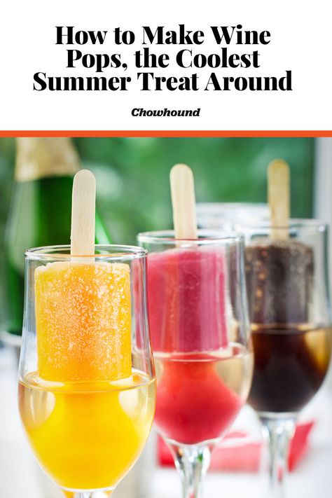 Wine Treats, Cocktail Popsicles, Duplin Wine, Wine Popsicles, Champagne Popsicles, Boozy Pops, Popsicles Recipes, Boozy Ice Pops, Popsicle Cocktail