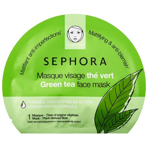 Face Mask - SEPHORA COLLECTION | Sephora Sephora Face Mask, Green Tea Face Mask, Green Tea Face, Blackhead Mask, Green Teas, Tumeric Face Mask, Green Tea Mask, Face Scrub Homemade, Face Mask Recipe