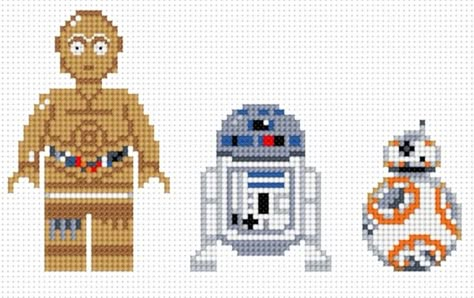 R2d2 Cross Stitch, Star Wars Needlepoint, Cross Stitch Patterns Star Wars, Cross Stitch Star Wars, Starwars Cross Stitch, Star Wars Cross Stitch Patterns, Lego Cross Stitch, Star Wars Pixel Art, Cross Stitch Star