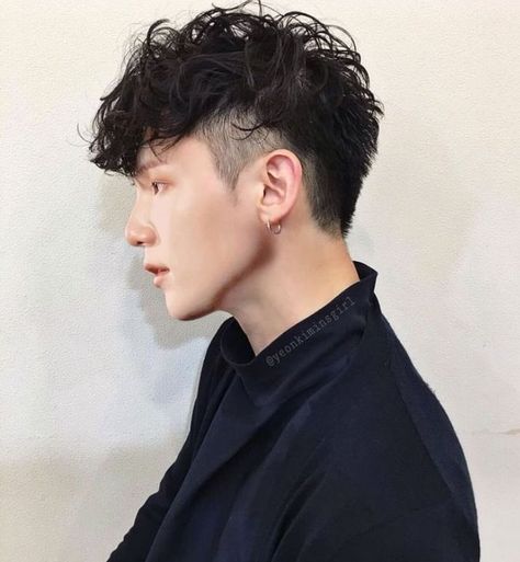 Korean Mullet, Male Hairstyles, Kinds Of Haircut, Men Haircut Curly Hair, Asian Haircut, Mullet Haircut, Asian Men Hairstyle, Mohawk Hairstyles, Men Haircut Styles