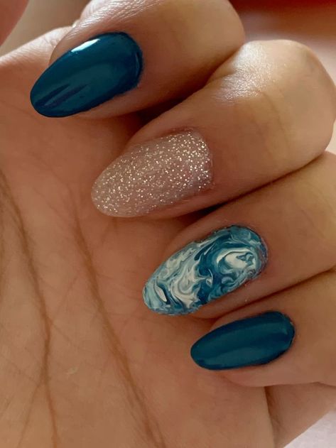 Fancy Nails Designs, Anti Frizz, Dream Nails, Fancy Nails, Nail Decorations, Perfect Nails, The 90s, Blue Nails, Diy Nails