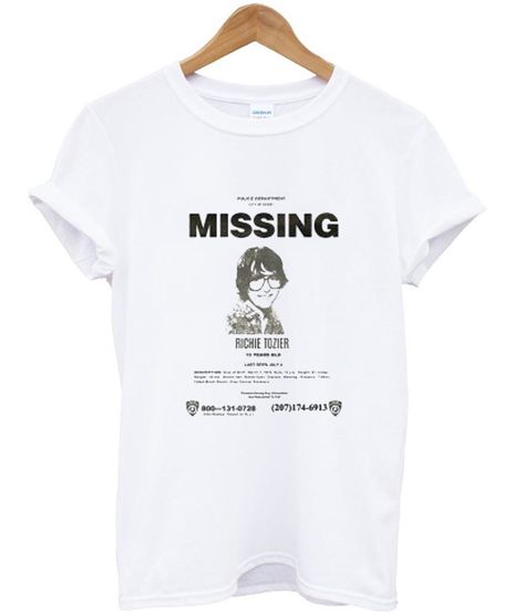 IT 2017 Movie Missing Richie Tozier Poster T-Shirt Richie Tozier, It 2017, Its 2017, Cotton Clothes, Movies 2017, Custom Tees, Tank Top Hoodie, Direct To Garment Printer, Hoodie Sweater