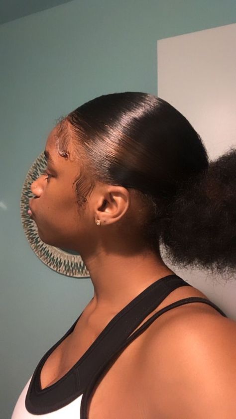 Black girl slick back puff Dyed Ends Of Hair Black Women, Skunk Stripe 4c Hair, Slick Back Puff, Dyed Ends Of Hair, Side Profiles, Puffy Hair, Skunk Stripe, Dyed Curly Hair, Hair Dyed