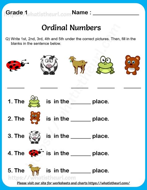 This PDF contains 2 pages of Ordinal numbers finding worksheets.  The worksheets can be used for students of Grade 1.Please download the PDF Ordinal Numbers Worksheet for Grade 1 Ordinals Worksheet For Kindergarten, Ordinal Numbers Worksheets Grade 2, Ordinal Numbers Worksheets For Grade 1, Ordinal Numbers Worksheets Kindergarten, Ordinal Numbers Kindergarten, Ordinal Numbers Worksheets, Kg Worksheets, Number Words Worksheets, Worksheets For Grade 1