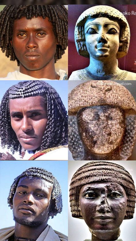 Modern vs ancient hair in kemet African Gods, African History Facts, Egyptian People, African History Truths, Kemet Egypt, Short Twists, Ancient Israelites, Black King And Queen, Ancient Egypt History