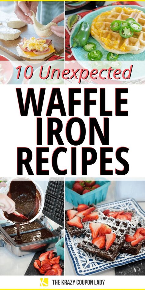 10 Unexpected Things You Can Make in a Waffle Iron - The Krazy Coupon Lady Waffle Iron Cinnamon Rolls, Waffle Iron Recipes, Waffle Bowl, Waffle Maker Recipes, Foods With Iron, Waffles Maker, Food Coupon, Waffle Iron, Waffle Recipes