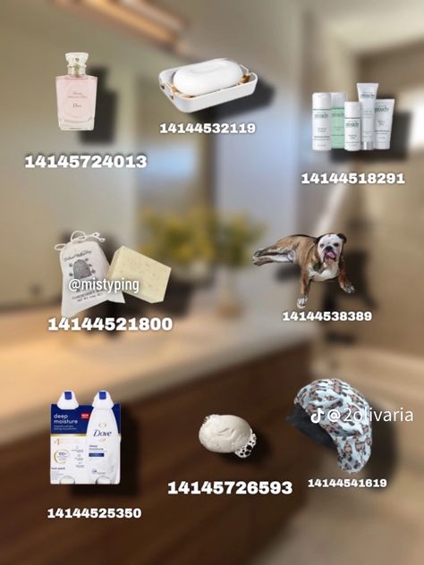 Soap Decal Codes Bloxburg, Bloxburg Bathroom Ideas Black People, Bloxburg Dish Soap Decal, Bloxburg Room Ideas Bathroom, How To Put Decals In Bloxburg, Candle Decals Bloxburg, Bloxburg Shelf Decal Codes, Bloxburg Items Codes, Bloxburg Shower Ideas