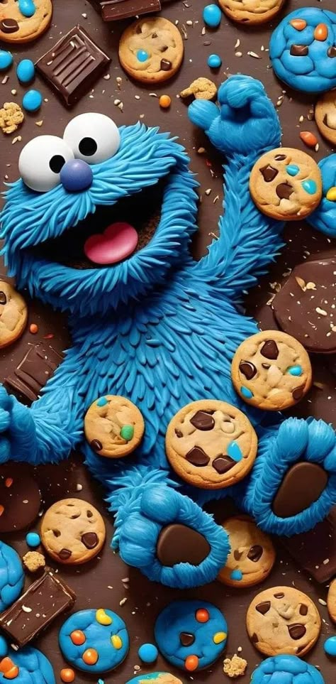 Cookie Wallpaper, Cookie Monster Wallpaper, Monster Wallpaper, Cute Wallpapers For Android, Cookie Monster Party, Mickey Mouse Images, Disney Characters Wallpaper, Jelly Wallpaper, Pop Art Wallpaper