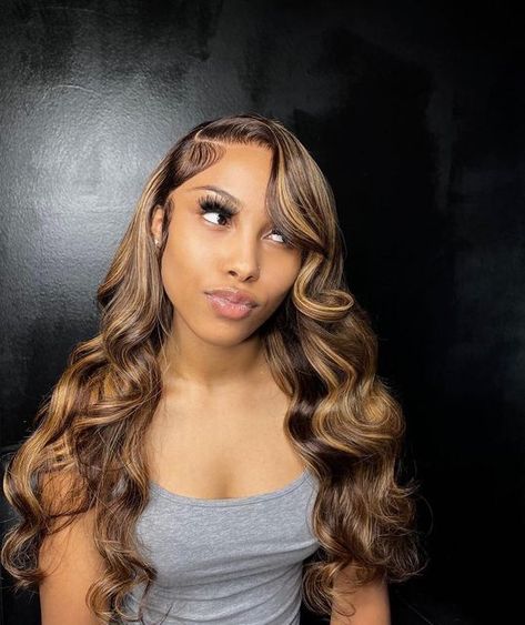 Body Wave Wigs, Olive Oil Hair, Brazilian Loose Wave, Blonde With Dark Roots, Honey Blonde Highlights, Straight Hair Bundles, Hair Body Wave, Virgin Hair Wigs, Blonde Lace Front Wigs