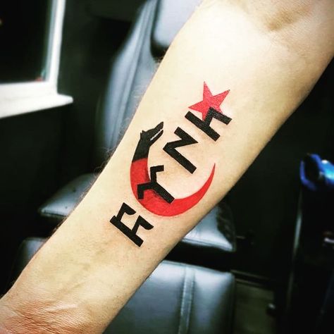 Turkish Flag Tattoo, Turkish Tattoo, Samurai Warrior Tattoo, M Tattoos, Turkish Flag, Flag Tattoo, Warrior Tattoo, Maori Tattoo, Wolf Tattoo