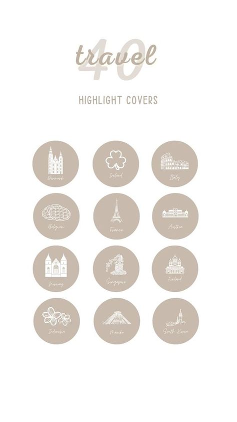 Cover art for Instagram Instagram Country Highlight Covers, Instagram Highlight Icons Countries, Country Instagram Highlight Covers, Travel Story Highlight Cover, Travel Highlight Cover Instagram, Instagram Highlight Covers Countries, Travel Highlight Cover, Story Icons Instagram, Instagram Highlight Covers Travel