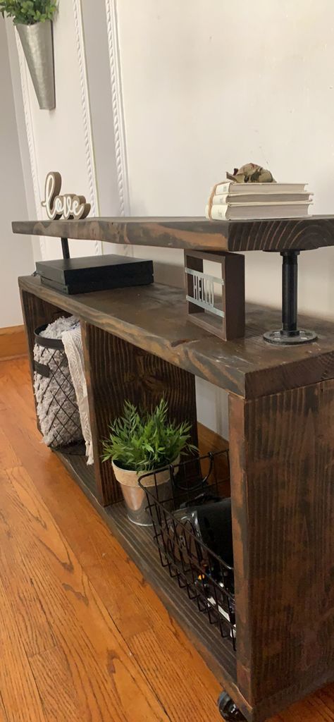 Diy Tv Stand With Mount, Diy Entertainment Stand, Diy Tall Tv Stand Ideas, Camper Tv Stand Ideas, Tv Stand Book Shelf Ideas, 2x4 Tv Stand, Diy Wood Tv Stand, Tall Tv Stand Ideas, Diy Rustic Tv Stand Farmhouse Style