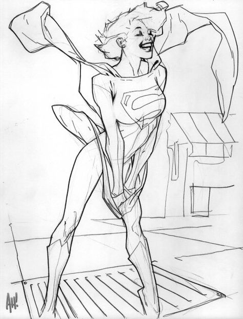 Supergirl Drawing, Frank Cho, Adam Hughes, Arte Dc Comics, Batman Superman, Super Girl, Comic Drawing, Dc Comic, Art Gallery Room