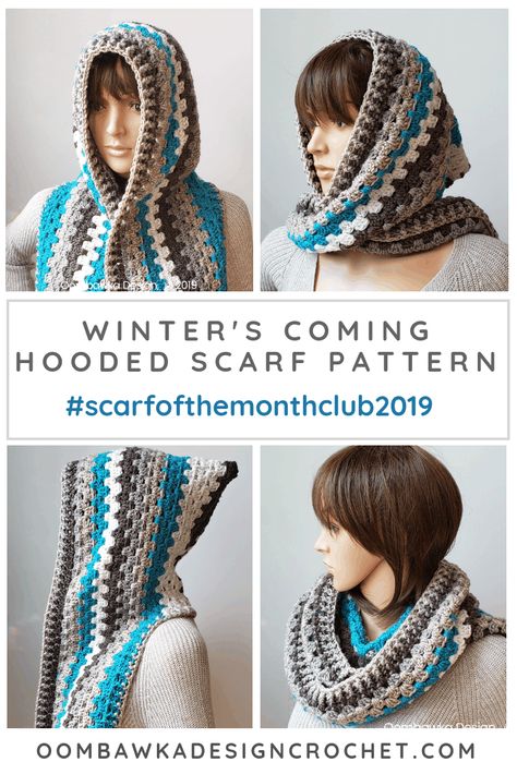 Crochet Hooded Scarf Pattern Free, Crochet Hooded Scarf Pattern, Crochet Hooded Cowl, Hooded Scarf Pattern, Crochet Hooded Scarf, Super Scarf, Hoodie Scarf, Crochet Hood, شال كروشيه