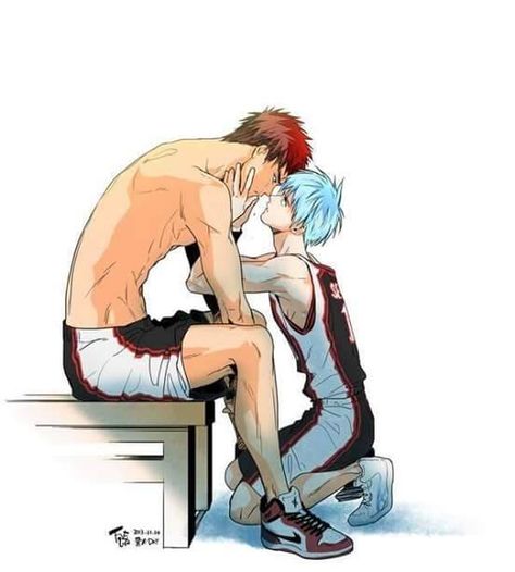 Kuroko x Kagami Kagami Kuroko, Akashi Seijuro, Kagami Taiga, Kuroko Tetsuya, Kuroko's Basketball, No Basket, Kuroko No Basket, Sports Anime, Gay Art