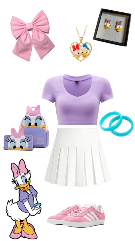 Daisy Duck Costume, Disney Family Outfits, Strawberry Shortcake Outfits, Duck Costume, Disney Trip Outfits, Duck Costumes, Disney Themed Outfits, Disney Paris, Space Outfit