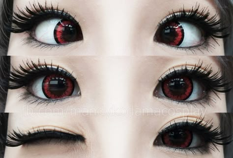 Circle Lenses -  Uniqso  / Lipstick -  Lasplash  / Choker -  SpreePicky    Hello, how are you? ^-^   Oii, como vocês estão? ^-^     I r... Feature Wardrobe, Big Eyes Anime, Red Contacts Lenses, Vampire Contacts, Red Contacts, Colored Eye Contacts, Cosmetic Contact Lenses, Eye Contact Lenses, Eye Contacts