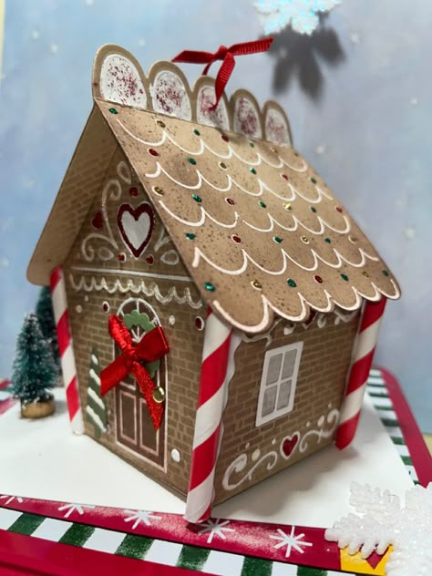 Gingerbread House Box Ideas, Gingerbread House From Cardboard, Diy Gingerbread House Cardboard, Gingerbread House Cardboard, Cardboard Gingerbread Houses, Christmas Door Decor Ideas, Preschool Art Crafts, Gingerbread Man Costumes, Cardboard Gingerbread