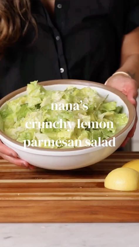 Nanas Lemon Parmesan Salad, Nana’s Crunchy Lemon Parmesan Salad, Nana Crunchy Lemon Parmesan Salad, Nanas Crunchy Lemon Salad, Lemon Parmesan Lettuce Salad, Marry Me Salad, Crunchy Lemon Parmesan Salad, Club Salad Recipe, Lemon Parmesan Salad