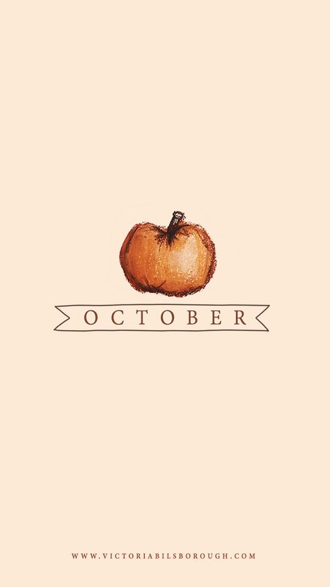 October Pumpkin Wallpaper - www.victoriabilsborough.com October Pumpkin Wallpaper, Atum Wallpaper, Cute October Wallpaper, October Lockscreen, October Background, Wallpaper October, October Quotes, Helloween Wallpaper, Emma Kate