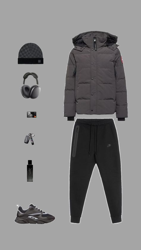 Hiver Canada goose Canada Goose Outfit Men, Canada Goose Aesthetic, Canada Goose Mens Outfit, Canada Goose Outfit, Canada Goose Gilet, Hard Fits, Uk Drip, Cosy Outfit, Drip Outfit Men