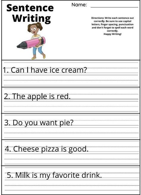 10 colorful and engaging write the sentence worksheets that are perfect for kindergarteners to 4th graders. Help your child improve their literacy and reading skills with these fun and educational Writing Sentences Worksheets, 2nd Grade Homeschool, 1st Grade Homeschool, Handwriting Sheets, Writing Sentences, Ela Worksheets, Practice Handwriting, Kindergarten Phonics Worksheets, Writing Practice Worksheets