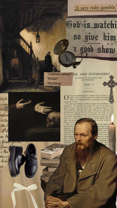 Dostoyevsky Books, Darkest Academia, Dark Academia Wallpaper, Literature Humor, Chaotic Academia, Russian Literature, Arte Van Gogh, Academia Wallpaper, Fyodor Dostoyevsky