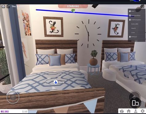 Small Room Bloxburg Ideas, Bloxburg Bedroom 2 Beds, Bloxburg Small Area Ideas, Small Family Bloxburg House, 2 Person Bedroom Bloxburg, Bloxburg Single Bedroom Ideas, Bloxburg Shared Bedroom Ideas, Bloxburg House Room Ideas Bedroom, 2x3 Bedroom Ideas Bloxburg