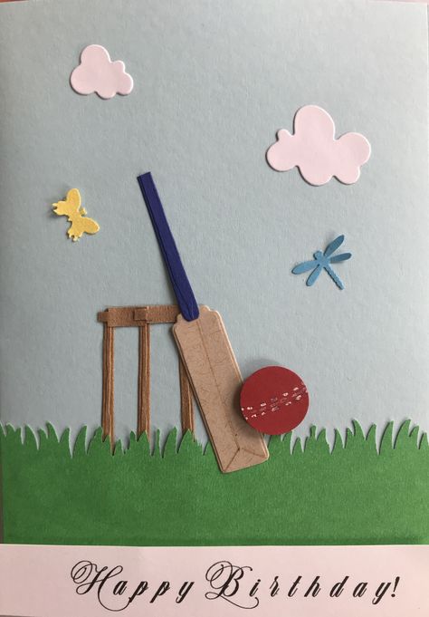 Happy Birthday Little Boy, Cricket Birthday Cake, Cricket Theme Cake, Easy Diy Fashion, Project Drawing, Happy Birthday Kids, Handmade Bookmarks Diy, Birthday Painting, Bookmarks Diy