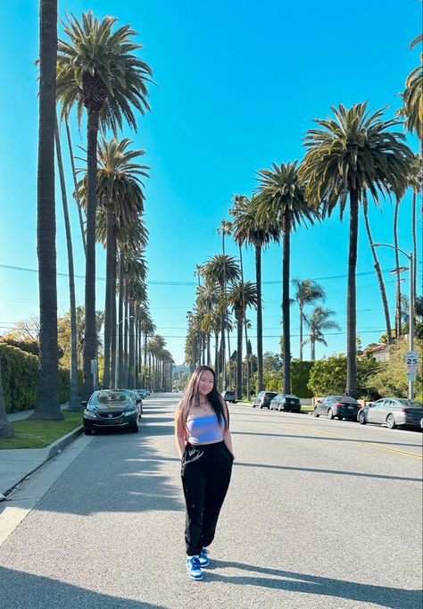 #beverlyhills #lax #california #ootd #nikedunks #cali #palmtrees# Lax California, California Ootd, Nike Dunks, Beverly Hills, Palm Trees, Cali, Ootd, California