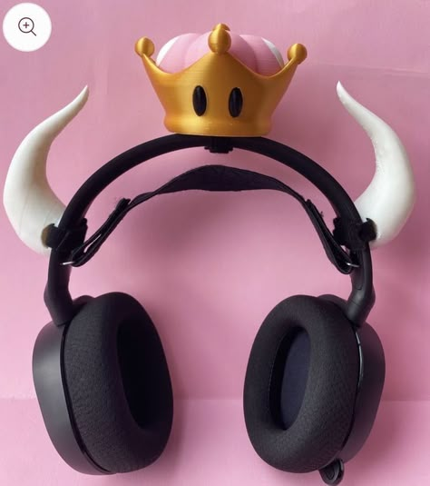 Aesthetic Gaming Headset, Cute Gaming Headset, Headset Attachment, Cute Headset, Headphone Attachment, Headphones Decoration, Headset Aesthetic, Things To 3d Print, Cozy Desk Setup