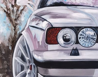 Check out new work on my @Behance profile: "BMW under cherry blossom" http://be.net/gallery/134109773/BMW-under-cherry-blossom Bmw Painting, Bmw 318, White Paintings, Blossom Painting, Bmw Art, Cherry Blossom Painting, Monochromatic Art, Car Bmw, White Car