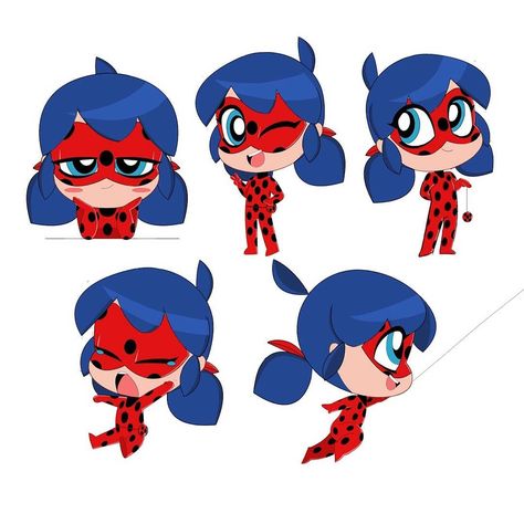 Chibi Miraculous Ladybug, Ladybug Chibi, Chibi Poses, Ladybugs Movie, Preppy Stickers, Ladybug Art, Ladybug Wallpaper, Ladybug Birthday, Ladybug Party