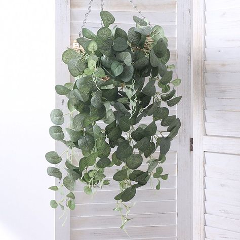 Smarter Shopping, Better Living! Aliexpress.com Artificial Hanging Plants, Flower Garland Wedding, Living Room Ornaments, Eucalyptus Bouquet, Modern Wall Hanging, Artificial Flowers And Plants, Artificial Leaf, Garden Wall Decor, Hanging Flower Wall