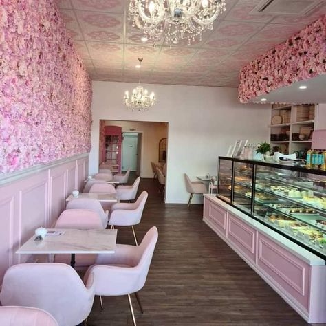 Pink Aesthetic Business, Bakery Decor Ideas, Cake Shop Interior, Pink Bakery, Mexican Restaurant Design, Bakery Shop Design, Coffee Shop Menu, Aesthetic Business, Bakery Decor