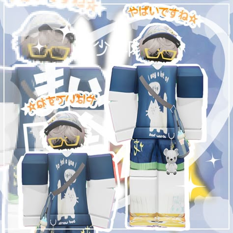 #roblox #idea #outfit #rblx White And Blue Roblox Avatar, Cute Male Roblox Avatars, Nerd Roblox Avatar, Roblox Avatar Codes Boy, Roblox Outfit Ideas Boys, Roblox Boy Avatar Codes, Roblox Avatar Ideas Boy, R6 Roblox Avatars Boy, Male Roblox Avatars