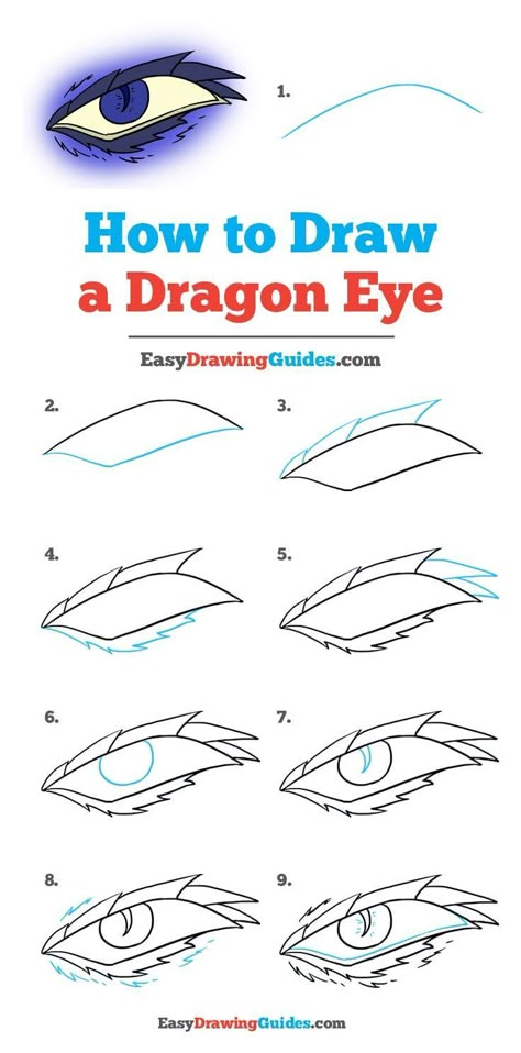 Learn How to Draw a Dragon Eye: Easy Step-by-Step Drawing Tutorial for Kids and Beginners. #DragonEye #halloween   #DrawingTutorial #EasyDrawing See the full tutorial at https://easydrawingguides.com/how-to-draw-dragon-eye/. Eyes Sketch Tutorial Step By Step, How To Draw Dragons, Dragon Eye Drawing, Draw A Dragon, Easy Dragon Drawings, Drawing Dragons, Dragon Drawings, Realistic Eye Drawing, Eye Drawings