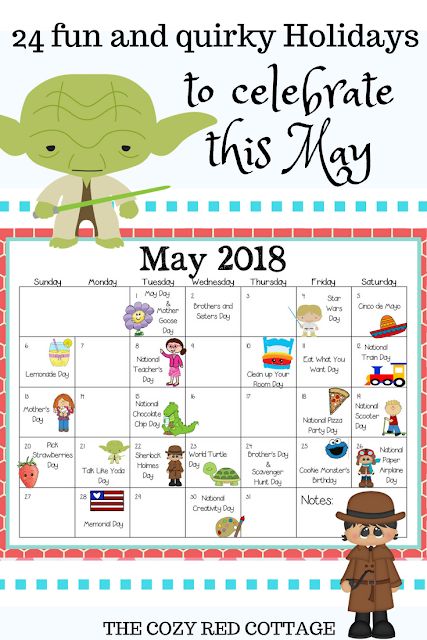 24 Fun Holidays to Celebrate with your Kids in May Fun Holidays To Celebrate, May Holidays, Monthly Holidays, National Holiday Calendar, Silly Holidays, May Themes, Hello Literacy, Holiday Facts, Posting Ideas