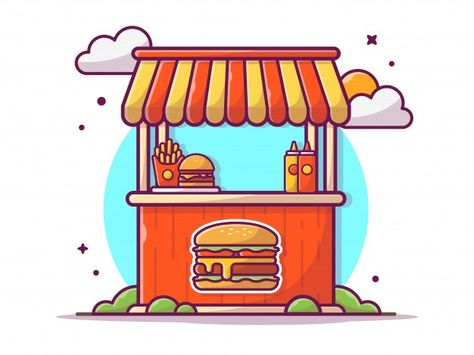 Catalyststuff | Freepik Burger Drawing, Walking Cartoon, Pizza Cartoon, Burger Stand, Rick And Morty Poster, Panda Lindo, Photoshop Design Ideas, City Cartoon, Fish Vector